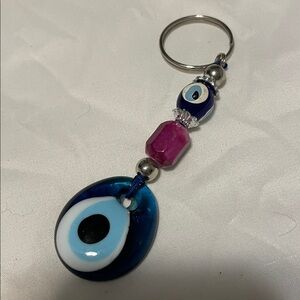 Blue Evil Eye Keychain
